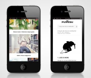 Futatsu / Redesign nettside - iphone