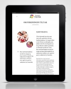 Foreningen Tiltak / Nettside - ipad
