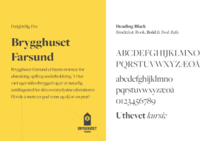 Brygghuset Farsund / Profil av Havdur Design - Typografi