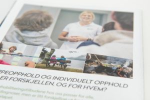 Sørlandets rehabiliteringssenter - brosjyre kreftrehabilitering / Havdur Design