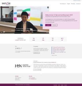Senzie Konferansen / Event nettside - Havdur Design