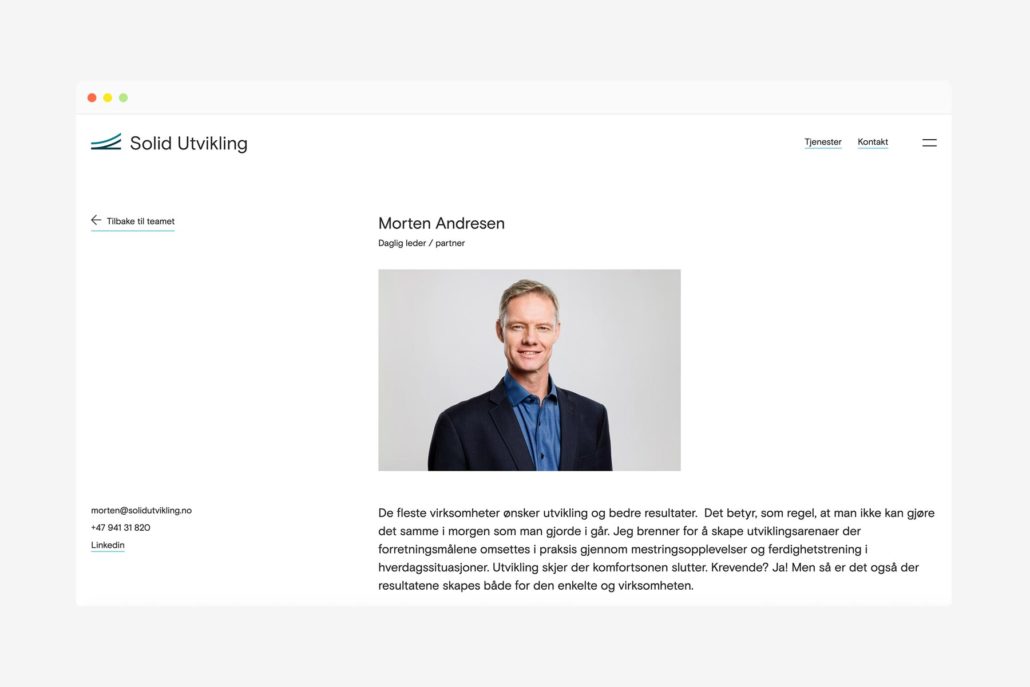 Solid Utvikling / Nettside av Havdur Design